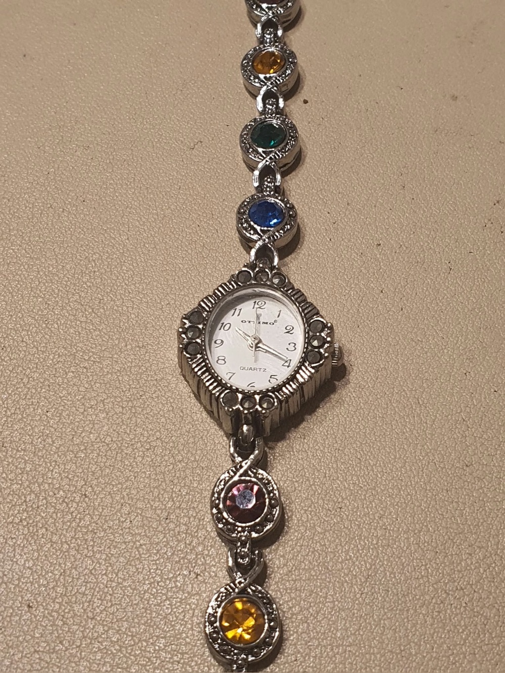 🦋10/$20🦋 Ottimo Silver Marcasite/White Rhinestone Women's Watch